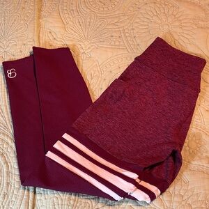 Maroon Thigh High Leggings Bombshell Sportswear XL